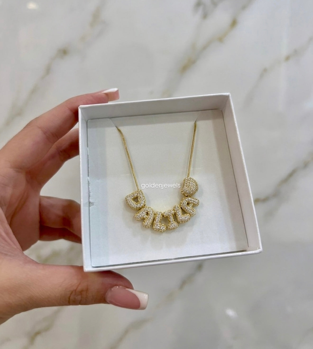Collana Mini Bubble Name - Golden Jewels
