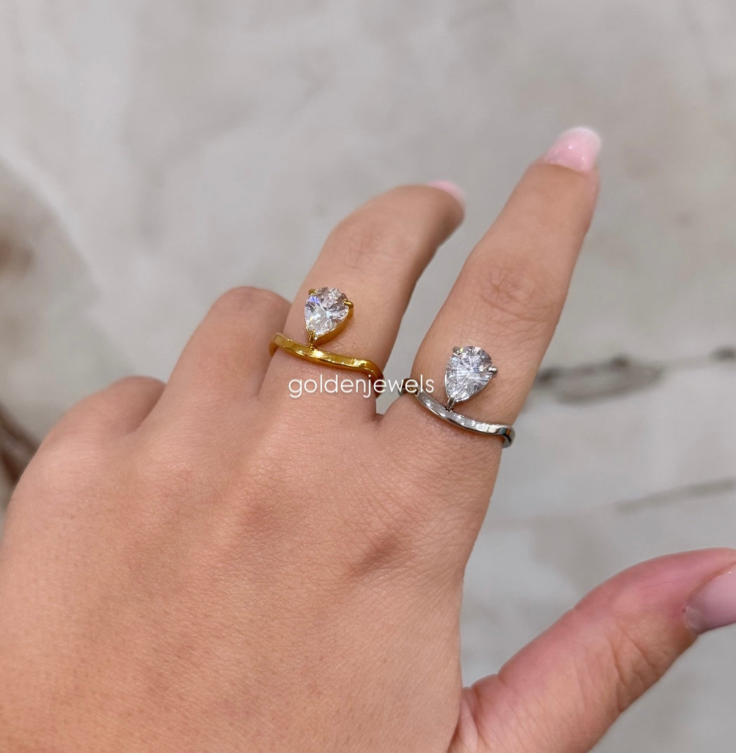 Anello Goccia zirc - Golden Jewels