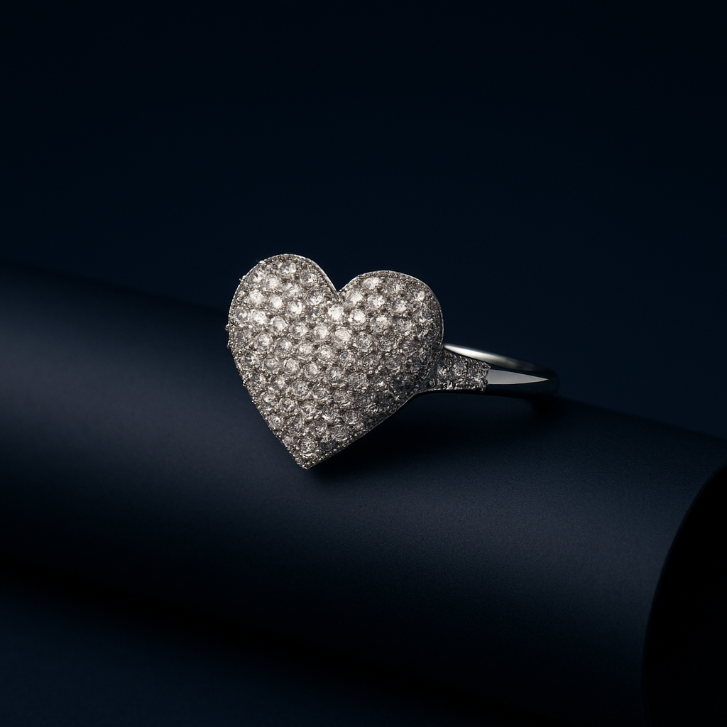 Coeur Lumière, Anello Pavé Cuore