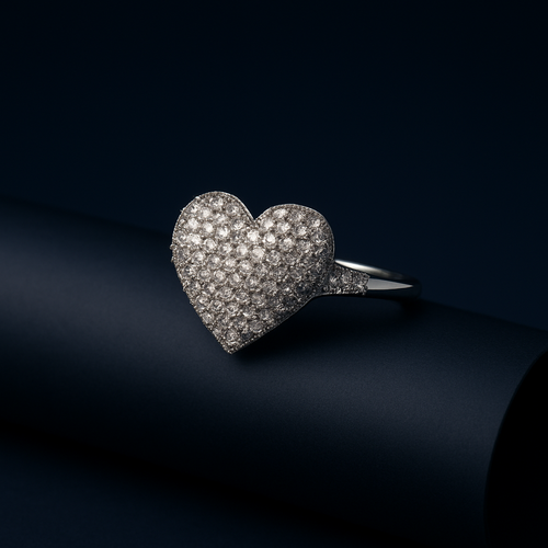 Coeur Lumière, Anello Pavé Cuore