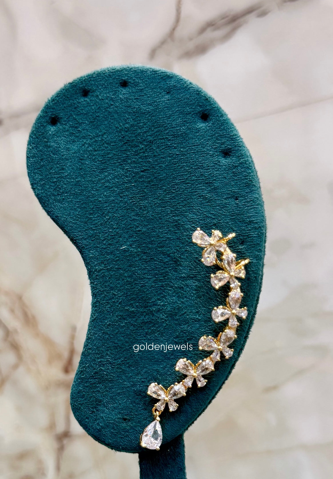 Earcuff Swarovski - Golden Jewels