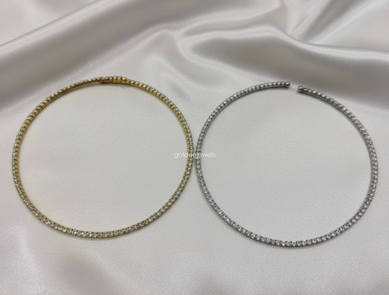 Choker Tennis rigido - Golden Jewels